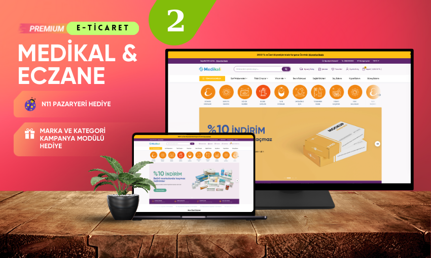 Medikal & Eczane E-Ticaret Modeli V2