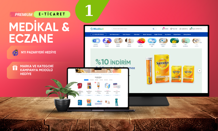 Medikal & Eczane E-Ticaret Modeli V1