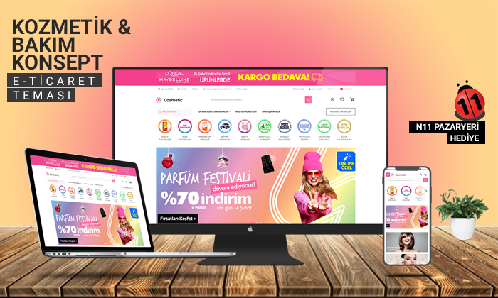 Kozmetik & Bakım & Güzellik E-Ticaret Modeli V1