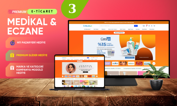 Medikal & Eczane E-Ticaret Modeli V3