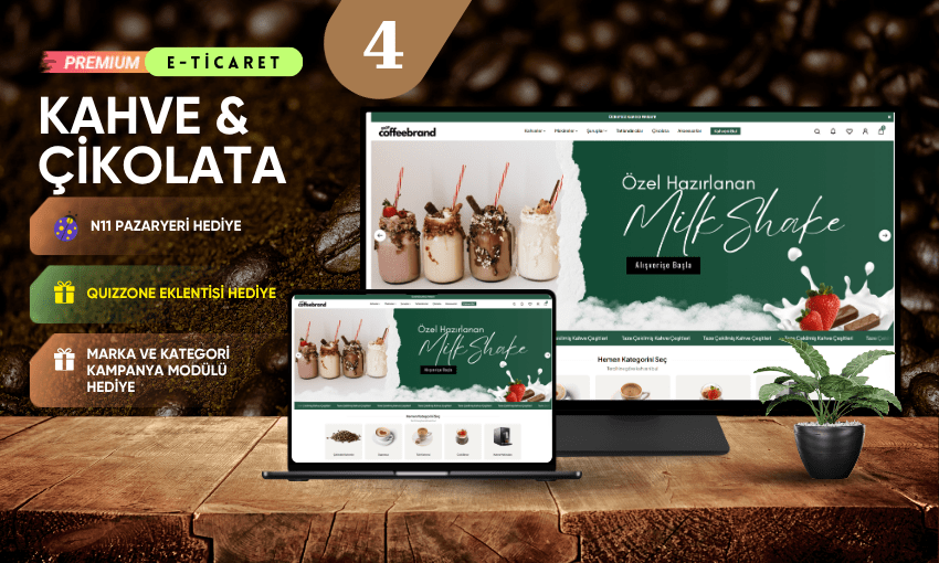 Kahve & Çikolata E-Ticaret Modeli V4